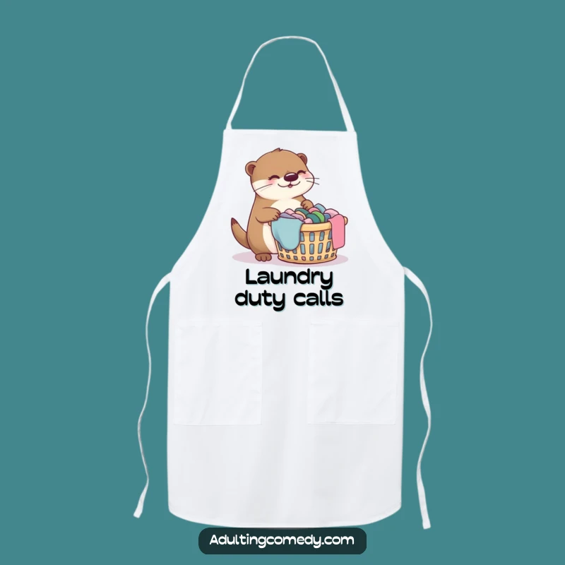 Funny Otter Laundry Apron - Giggle-Worthy Kitchen Chore Gift
