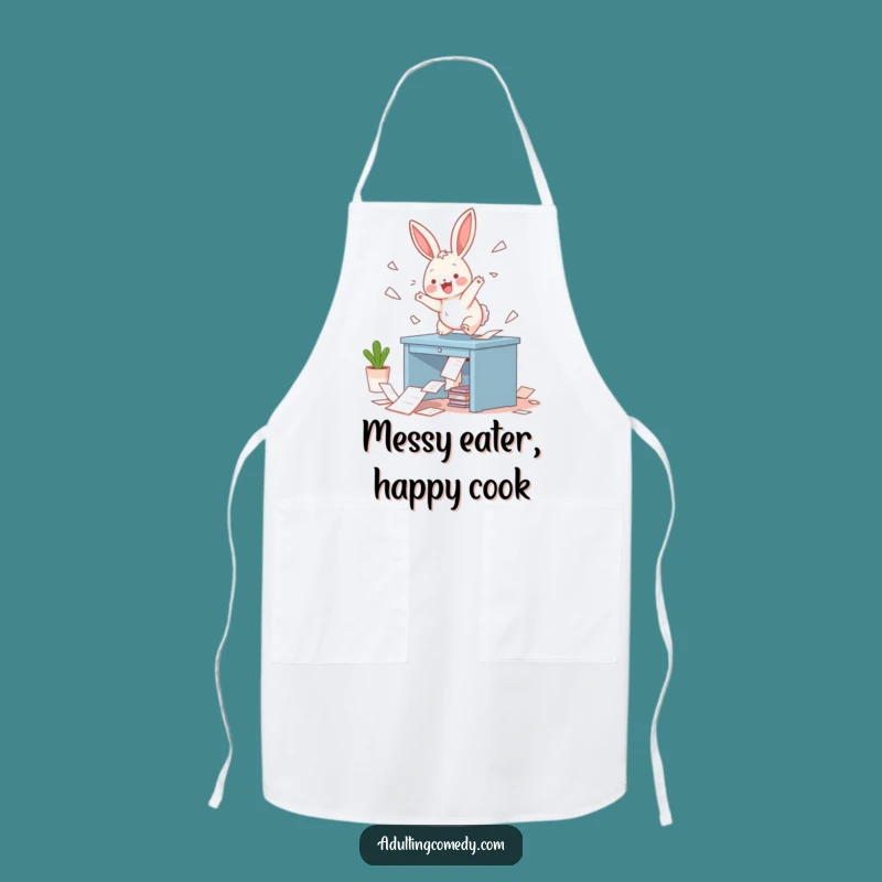 Funny Bunny Kitchen Chaos Apron: A Hilarious Chef's Companion Gift