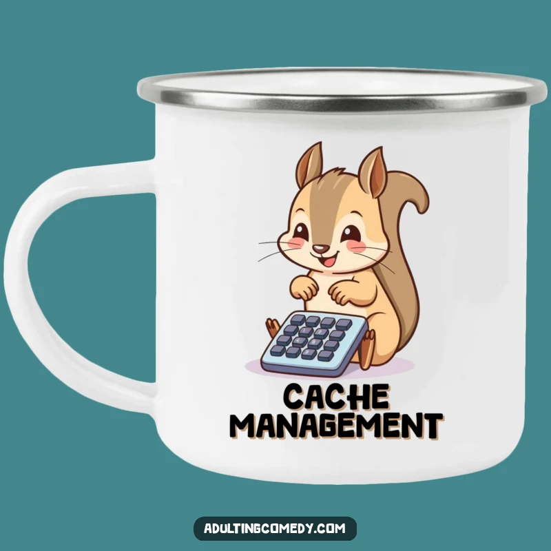 Funny Squirrel Camp Organizer Mug: Adventure-Ready Filing Fun