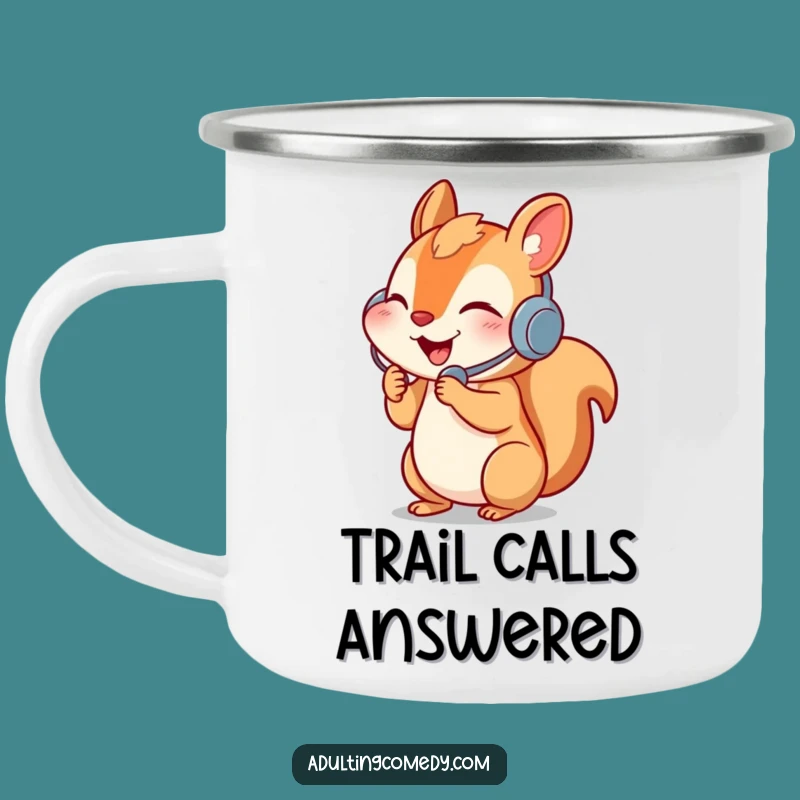 Funny Squirrel Call Center Camping Mug - Busy Worker Animal Gift
