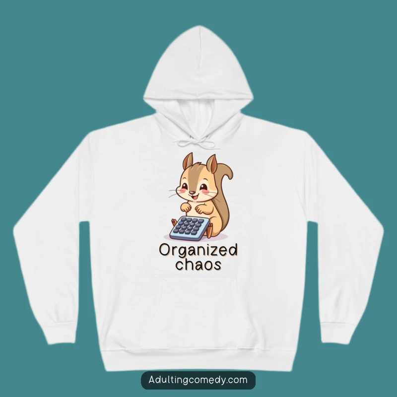 Funny Squirrel Cozy Filing Hoodie: Warm Up with Office Productivity Fun