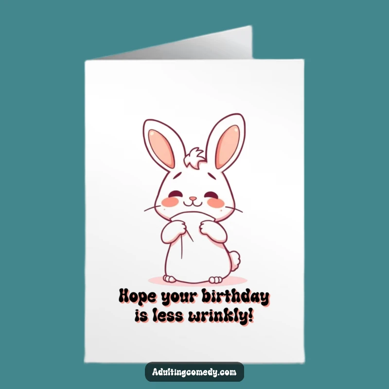 Free Printable Birthday Card: Confused Bunny Folding Napkin, Perfect Funny DIY Gift!