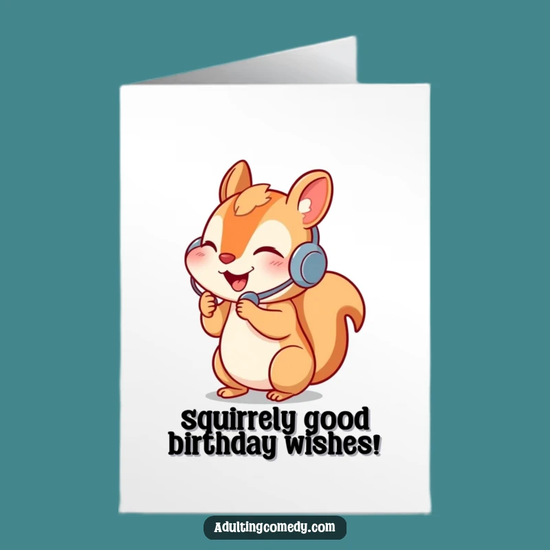 Free Printable Funny Squirrel Business Birthday Card - Downloadable DIY Gift