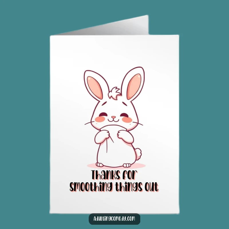 Free Printable Thank You Card: Bunny Folding Napkin, Humorous DIY Appreciation!