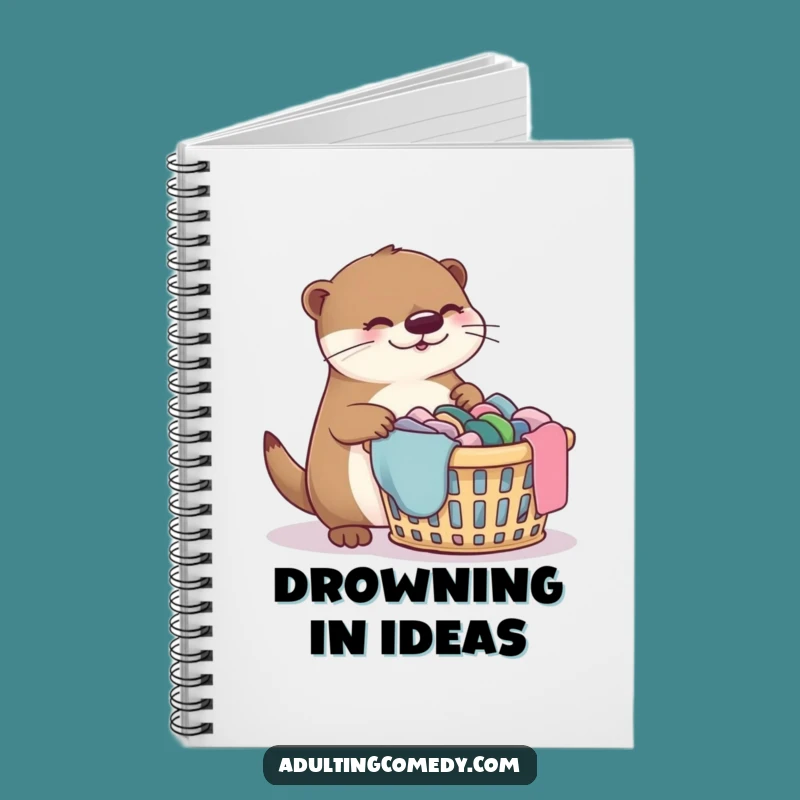 Funny Otter Laundry Notebook - Bewildered Animal Journal for Notes Gift