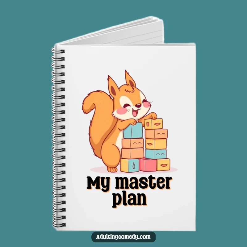 Funny Squirrel Stacking Blocks Notebook - For Enthusiastic Note-Takers