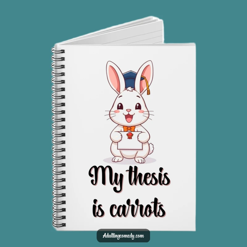 Funny Graduation Rabbit Notebook - Scholar Bunny Journal for NotesGift