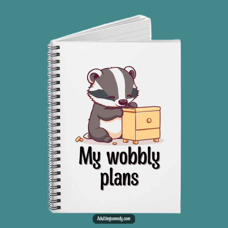 Funny Badger Furniture Notebook - For Careful DIY Planners