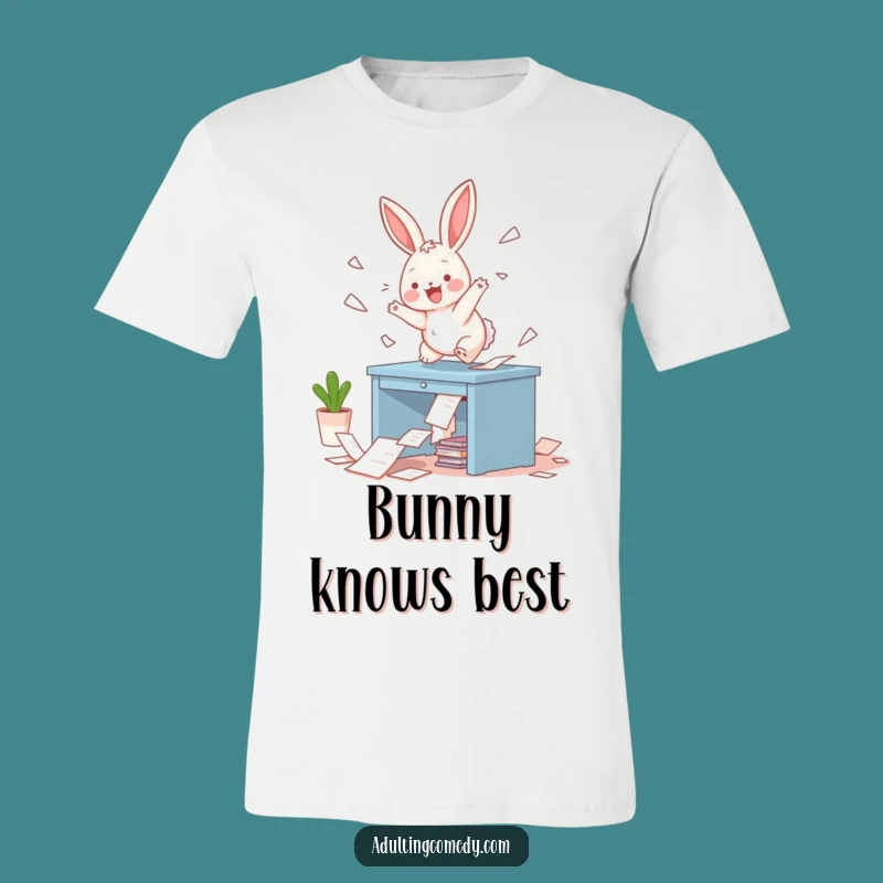 Funny Bunny Paper Terror T-Shirt: Hilarious Woodland Creature Graphic Tee Gift