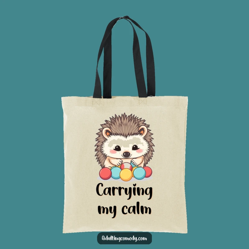 Funny Hedgehog Stress Ball Tote Bag: Carry Your Calm (and Laughs)