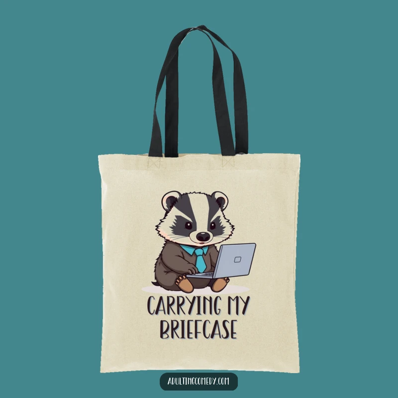 Funny Badger Boss Tote Bag - Chic Worker Animal Carryall Gift