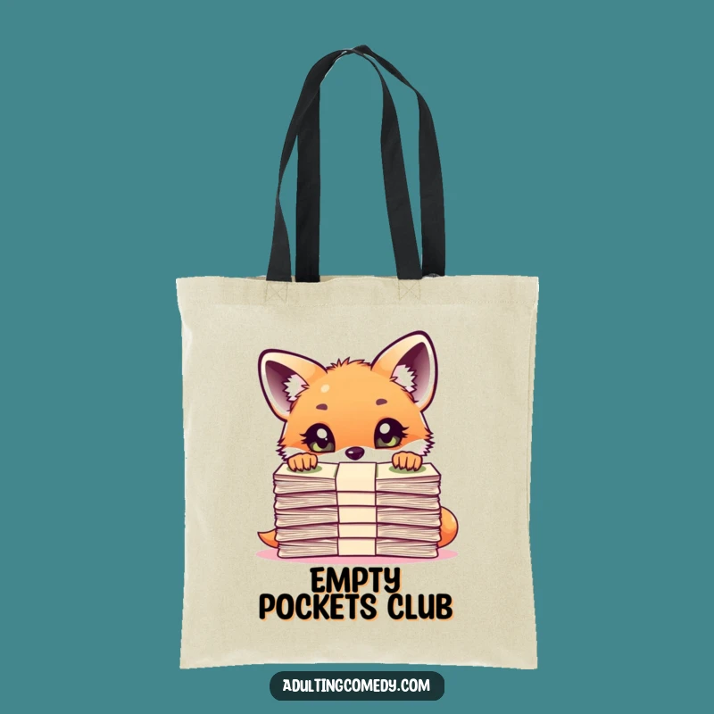 Funny Fox Bill Overload Tote Bag: Carry Your Financial Humor Everywhere